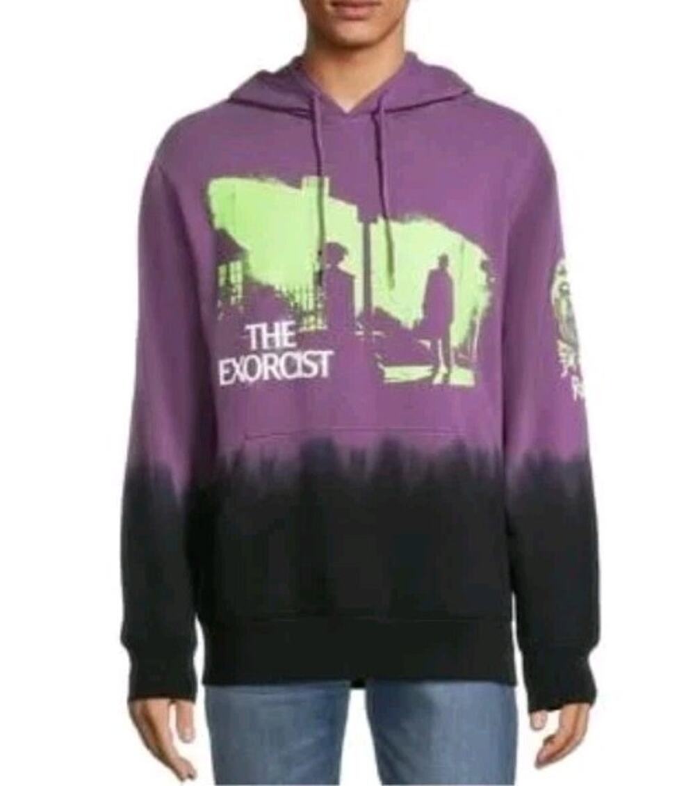The Exorcist Hoodie Sweatshirt Men Women L Halloween Horror Movie 80s Purple